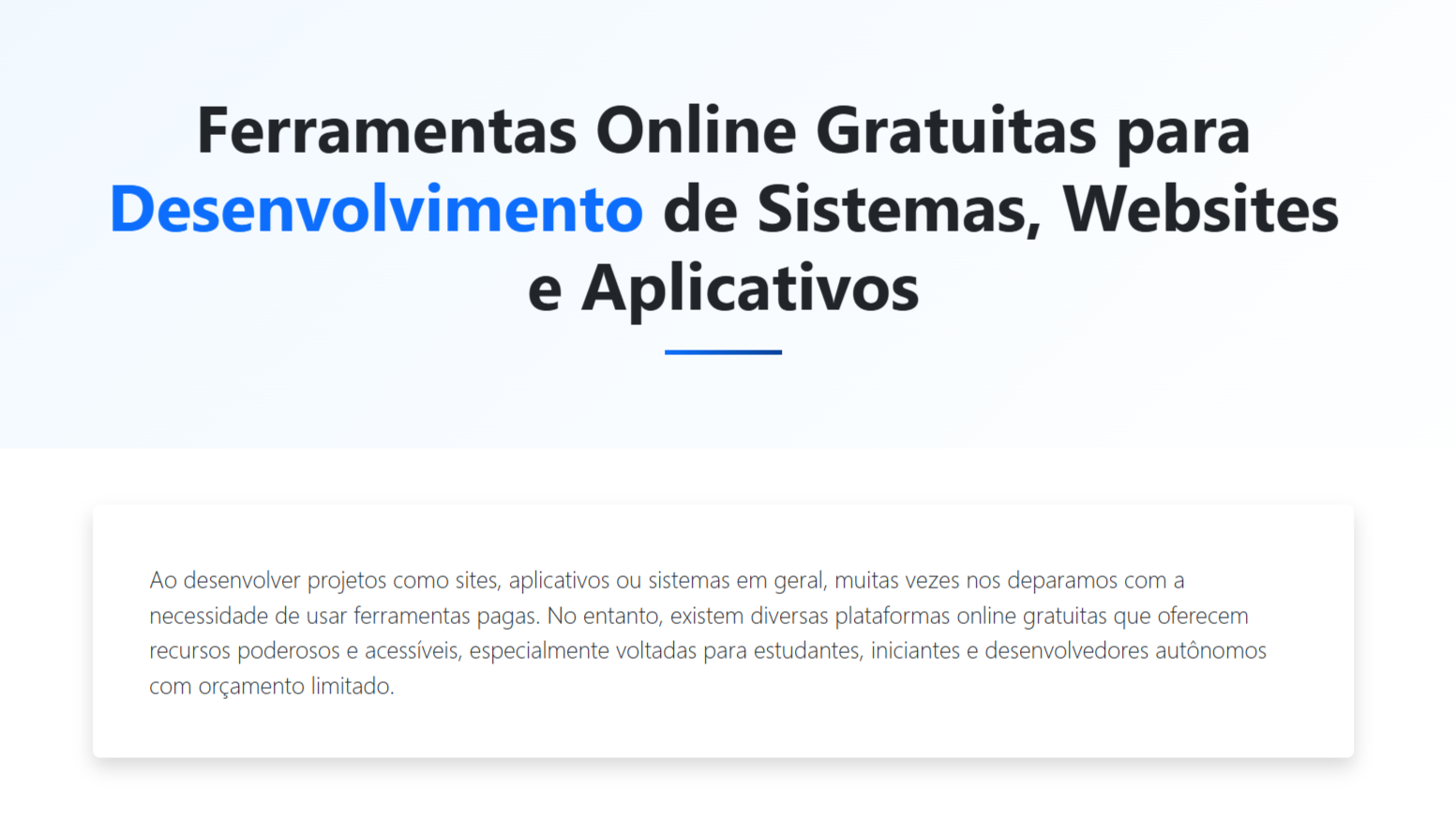 Ferramentas para projeto